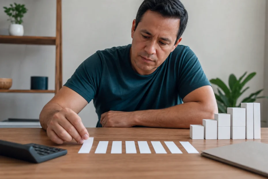 Persona comparando una propuesta financiera con su presupuesto