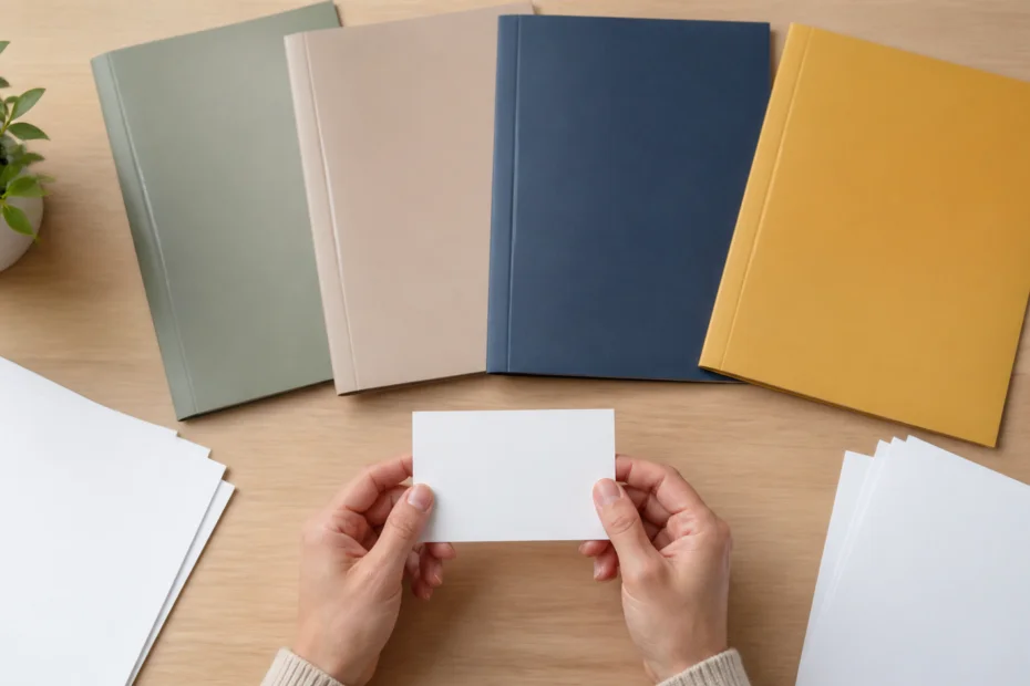 Persona organizando documentos para una evaluación financiera