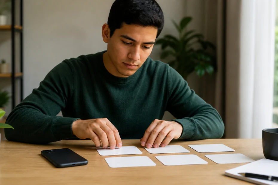 Persona revisando una solicitud digital paso a paso